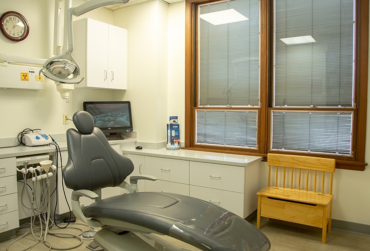dental equipment in backroom