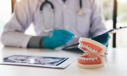 A patient about to receive dentures in Middleburg Heights 